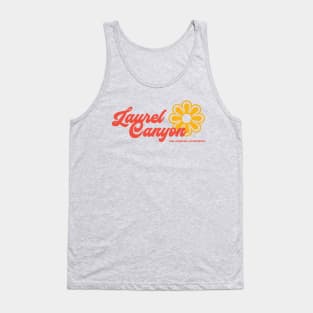 Retro Laurel Canyon flower logo - red Tank Top